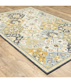 Oriental Weavers Alfresco 28406 Blue/ Gold Area Rug 2 ft. 6 in. X 8 ft. Runner