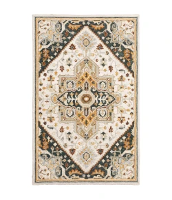 Oriental Weavers Alfresco 28407 Ivory/ Charcoal Area Rug 3 ft. 6 in. X 5 ft. 6 in. Rectangle