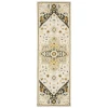 Oriental Weavers Alfresco 28407 Ivory/ Charcoal Area Rug 2 ft. 6 in. X 8 ft. Runner