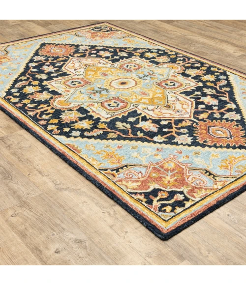 Oriental Weavers Area Rug Alfresco 28408 Navy 3' 6" X  5' 6"