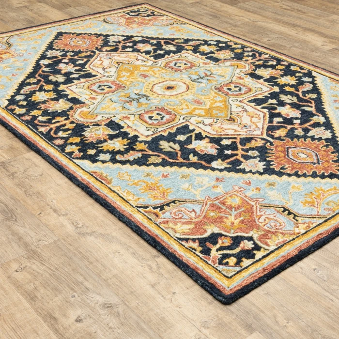 Oriental Weavers Area Rug Alfresco 28408 Navy 2' 6" X  8' Runner