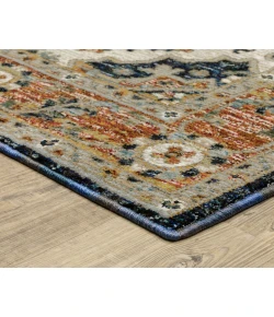 Oriental Weavers Andorra 2281E Blue/ Orange 8 Ft. 6 In. X 11 Ft. 7 In. Rectangle Rug