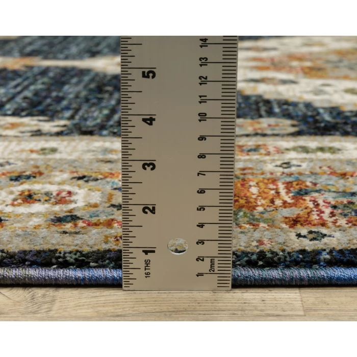 Oriental Weavers ANDORRA 2281e Blue/Orange Rug 2'3X8'