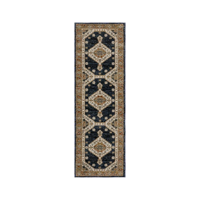 Oriental Weavers ANDORRA 2281e Blue/Orange Rug 2'3X8'