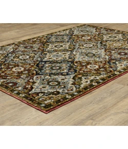 Oriental Weavers Andorra 2408A Red/ Multi 5 Ft. 3 In. X 7 Ft. 3 In. Rectangle Rug