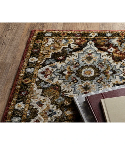 Oriental Weavers ANDORRA 2408a Red/Multi Rug 6'7X9'6