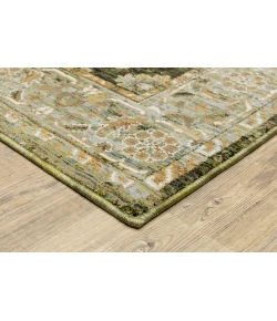 Oriental Weavers Andorra 2417B Green/ Gold 5 Ft. 3 In. X 7 Ft. 3 In. Rectangle Rug