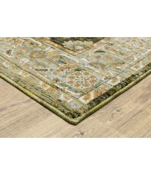 Oriental Weavers ANDORRA 2417b Green/Gold Rug 3'3X5'2