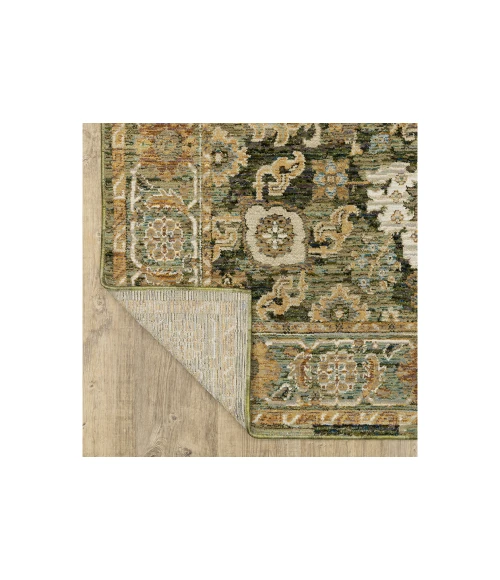 Oriental Weavers ANDORRA 2417b Green/Gold Rug 3'3X5'2