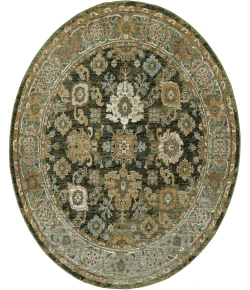 Oriental Weavers Andorra 2417B Green/ Gold 7 Ft.10 In. Round Rug