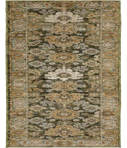 Oriental Weavers Andorra 2417B Green/ Gold 2 Ft. 3 In. X 8 Ft. Runner Rug