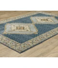 Oriental Weavers ANDORRA 2430a Blue/Gold Rug 10'X13'2