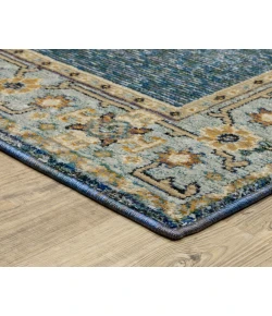 Oriental Weavers Andorra 2430A Blue/ Gold 5 Ft. 3 In. X 7 Ft. 3 In. Rectangle Rug
