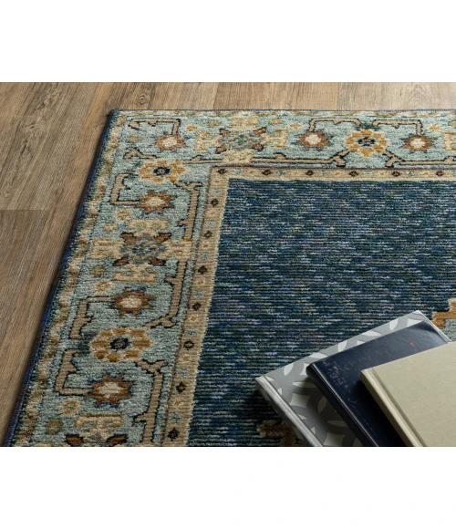 Oriental Weavers ANDORRA 2430a Blue/Gold Rug 10'X13'2