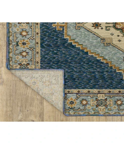 Oriental Weavers ANDORRA 2430a Blue/Gold Rug 10'X13'2