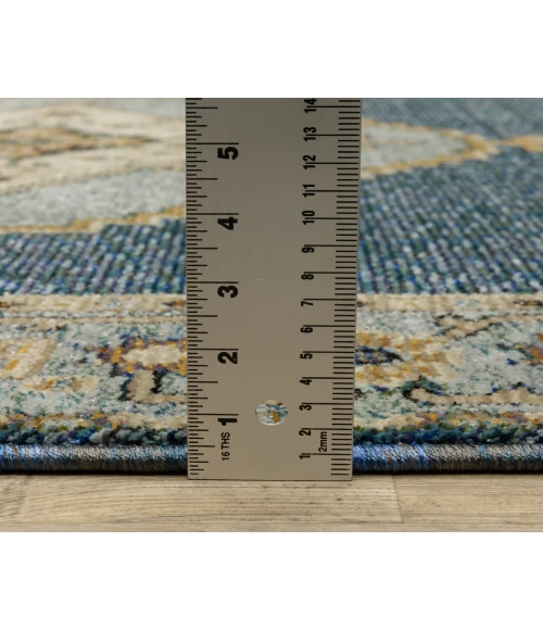 Oriental Weavers ANDORRA 2430a Blue/Gold Rug 10'X13'2