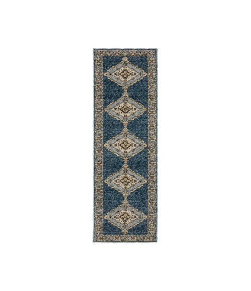Oriental Weavers ANDORRA 2430a Blue/Gold Rug 10'X13'2