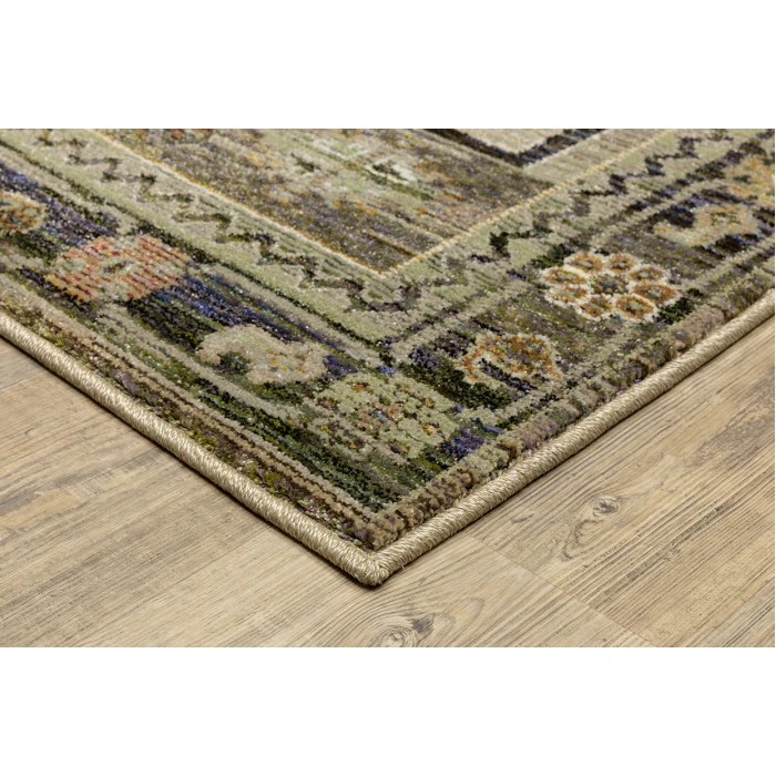 Oriental Weavers ANDORRA 2442d Green/Multi Rug 2'3X8'