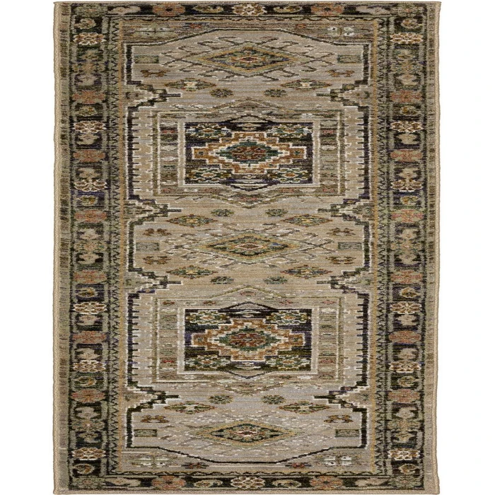 Oriental Weavers ANDORRA 2442d Green/Multi Rug 2'3X8'