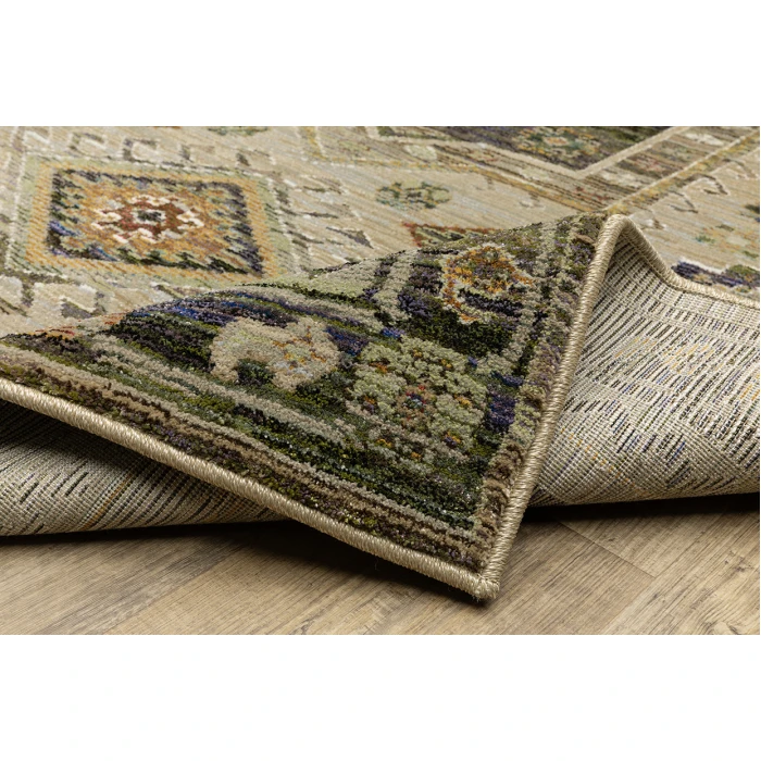 Oriental Weavers ANDORRA 2442d Green/Multi Rug 2'3X8'