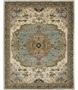 Oriental Weavers Andorra 2451B Ivory/ Blue 6 Ft. 7 In. X 9 Ft. 6 In. Rectangle Rug