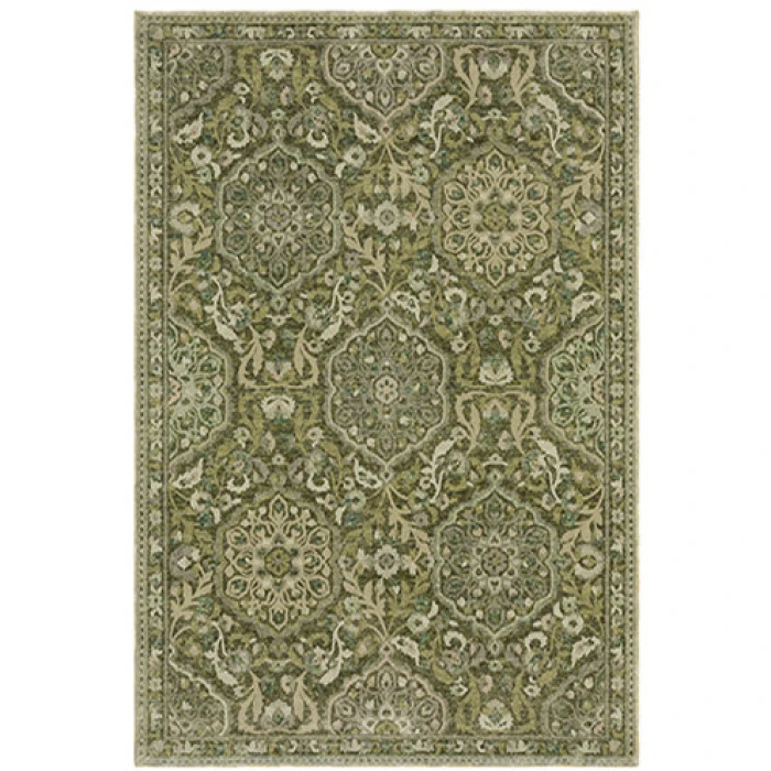 Oriental Weavers ANDORRA Green 3709C 7ft.10in. X 10ft.10in. Rect. Rug