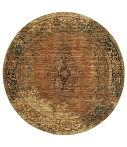 Oriental Weavers Andorra 6845D Gold/ Brown Area Rug 7 ft. 10 in. Round