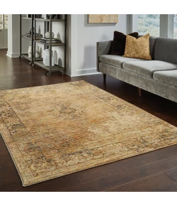 Oriental Weavers Andorra 6845D Gold/ Brown Area Rug 3 ft. 3 in. X 5 ft. 2 in. Rectangle