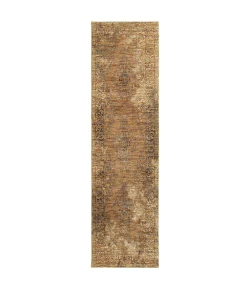 Oriental Weavers Andorra 6845D Gold/ Brown Area Rug 2 ft. 3 in. X 8 ft. 0 in. Runner