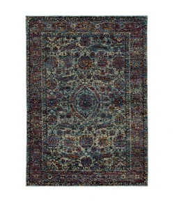 Oriental Weavers Andorra 6846B Blue/ Purple Area Rug 8 ft. 6 in. X 11 ft. 7 in. Rectangle