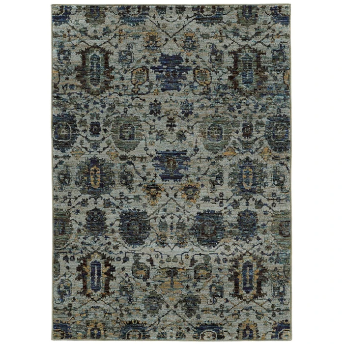 Oriental Weavers Area Rug Andorra 7120A Blue 6' 7" X  9' 6"