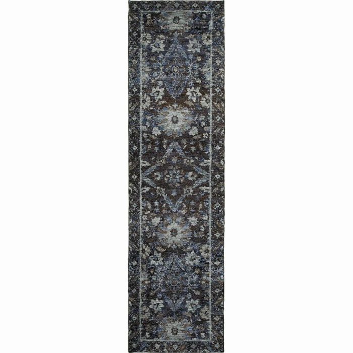 Oriental Weavers Area Rug Andorra 7124A Navy 6' 7" X  9' 6"