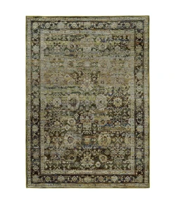 Oriental Weavers Andorra 7125C Green/ Brown Area Rug 5 ft. 3 in. X 7 ft. 3 in. Rectangle