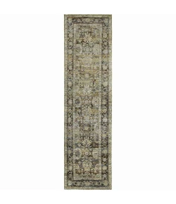 Oriental Weavers Andorra 7125C Green/ Brown Area Rug 2 ft. 6 in. X 12 ft. 0 in. Runner