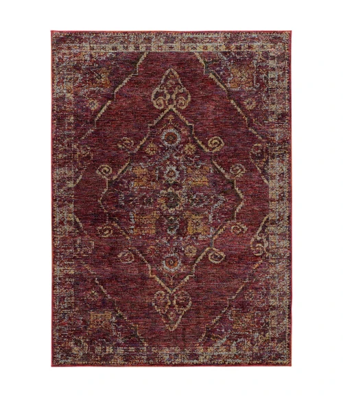 Oriental Weavers Area Rug Andorra 7135E Red 3' 3" X  5' 2"