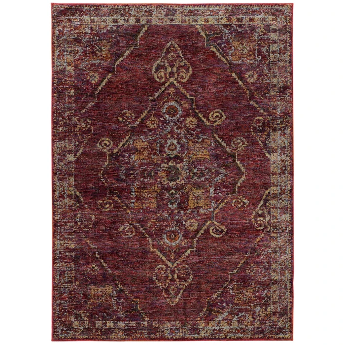 Oriental Weavers Area Rug Andorra 7135E Red 8' 6" X 11' 7"
