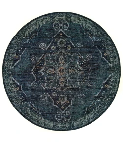 Oriental Weavers Andorra 7135F Blue/ Blue Area Rug 3 ft. 3 in. X 5 ft. 2 in. Rectangle