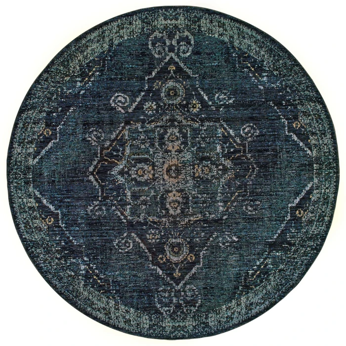 Oriental Weavers Area Rug Andorra 7135F Blue 1'10" X  3' 2"