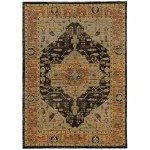 Oriental Weavers Andorra 7138B Gold/ Grey Area Rug 8 ft. 6 in. X 11 ft. 7 in. Rectangle