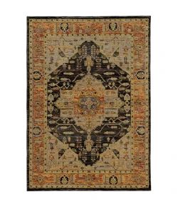 Oriental Weavers Andorra 7138B Gold/ Grey Area Rug 5 ft. 3 in. X 7 ft. 3 in. Rectangle