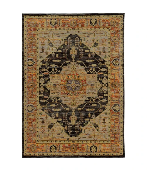 Oriental Weavers Area Rug Andorra 7138B Gold 5' 3" X  7' 3"