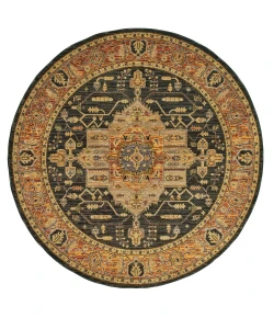 Oriental Weavers Andorra 7138B Gold/ Grey Area Rug 7 ft. 10 in. Round
