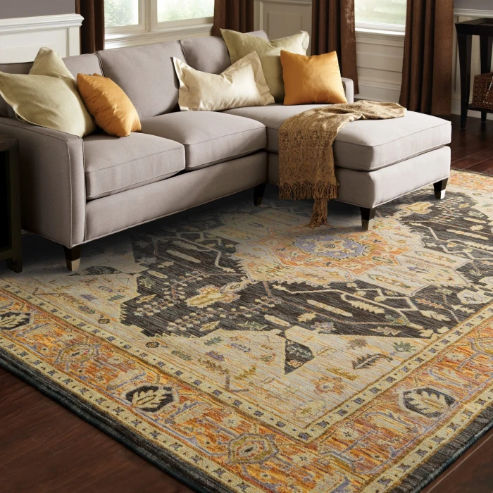 Oriental Weavers Area Rug Andorra 7138B Gold 2' 6" X 12' 0" Runner