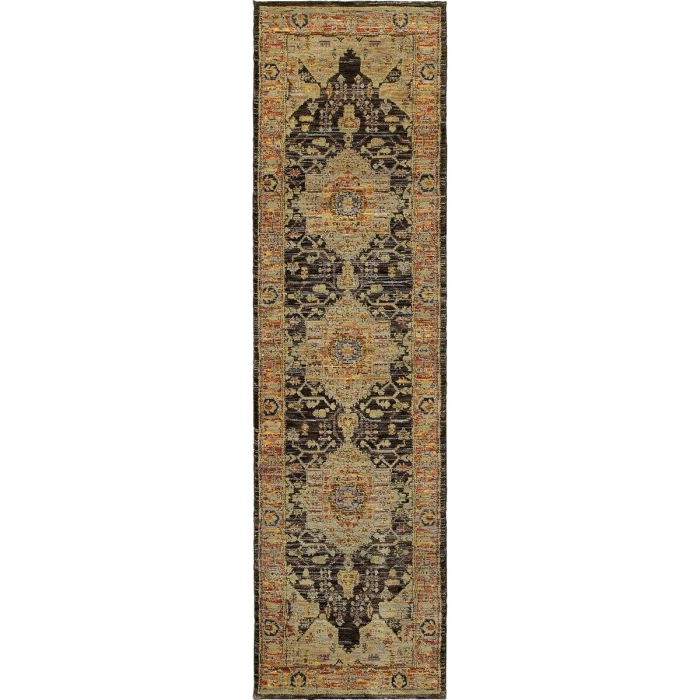 Oriental Weavers Area Rug Andorra 7138B Gold 2' 6" X 12' 0" Runner