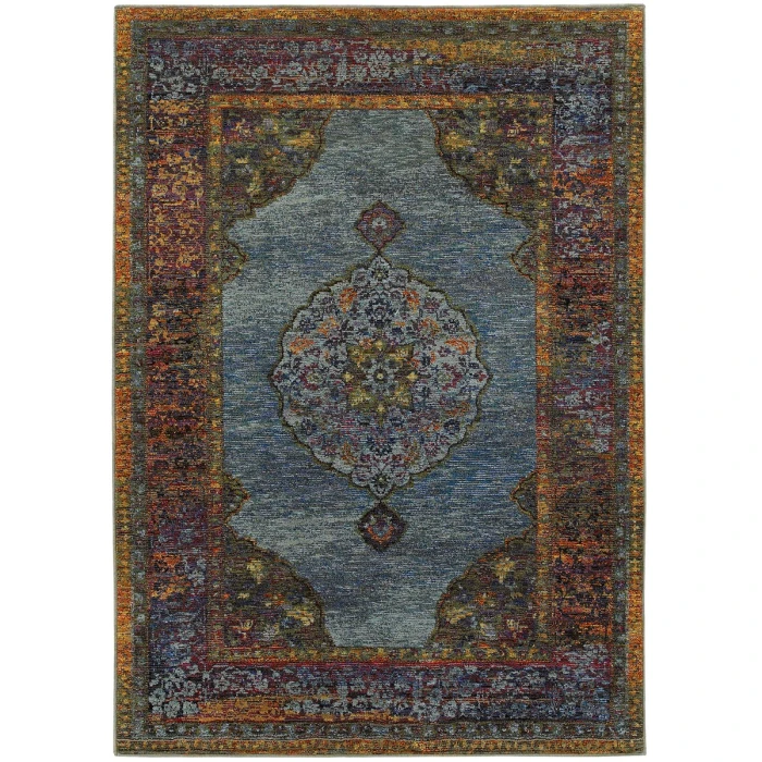 Oriental Weavers Area Rug Andorra 7139A Blue 7'10" X 10'10"