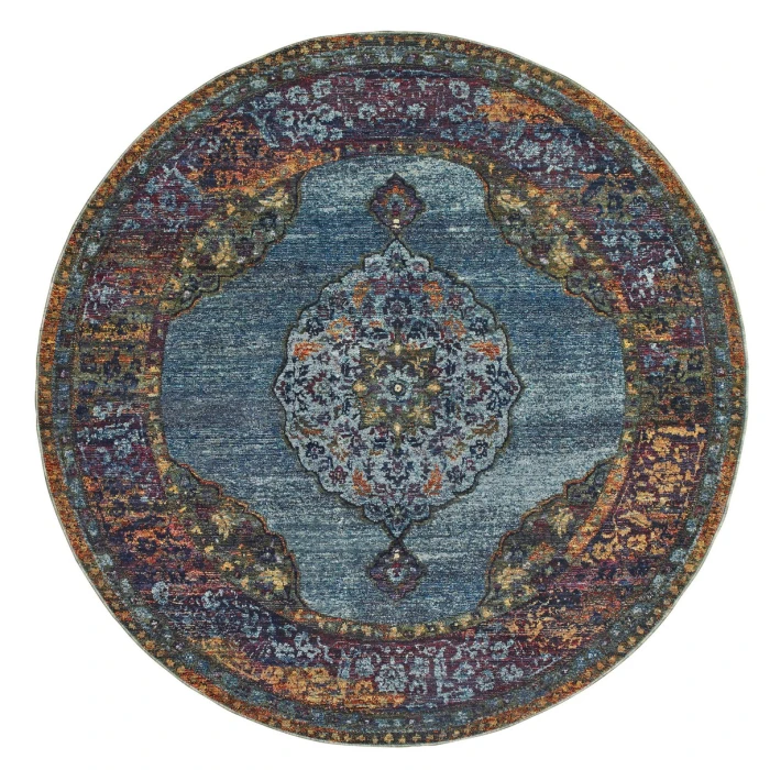 Oriental Weavers Area Rug Andorra 7139A Blue 7'10" X 10'10"