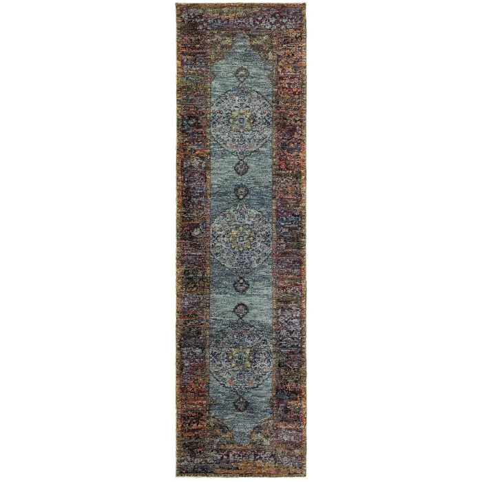 Oriental Weavers Area Rug Andorra 7139A Blue 7'10" X 10'10"