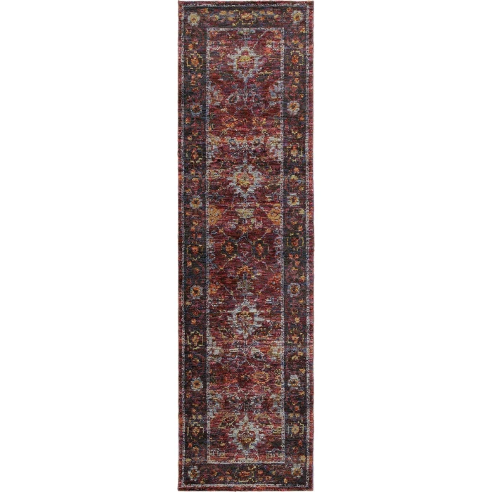 Oriental Weavers Area Rug Andorra 7153A Red 2' 3" X  8' 0" Runner
