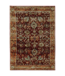 Oriental Weavers Andorra 7154A Red/ Gold Area Rug 8 ft. 6 in. X 11 ft. 7 in. Rectangle