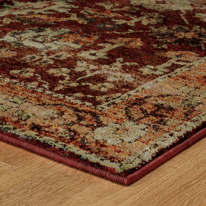 Oriental Weavers Area Rug Andorra 7154A Red 6' 7" X  9' 6"